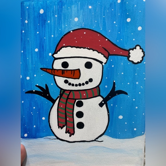 Festive Snowman Canvas Art - Picture 4 of 4